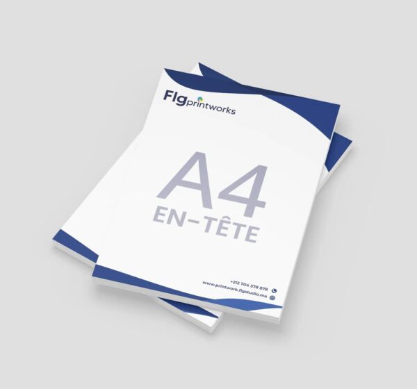 papier entête A4 90g Maroc papier en-tête FlgPrintworks